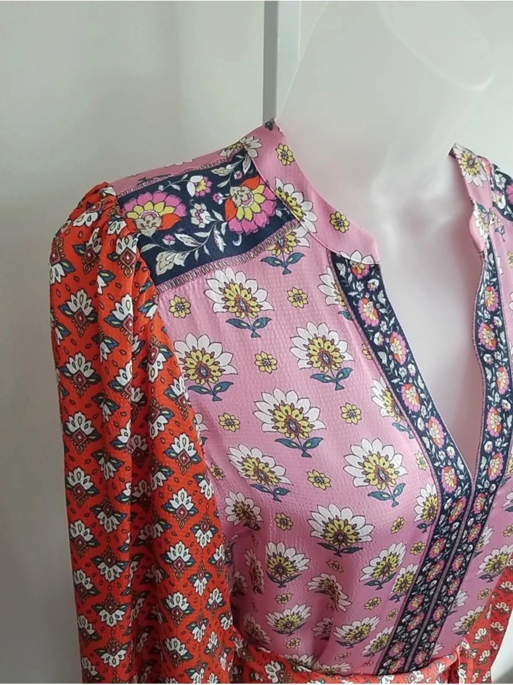 Boden Pink and Red Floral Maxi Dress NWT Size 4 - Picture 4 of 10